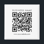 会社QRコードロゴ文字カスタムテンプレートスクエア マグネット<br><div class="desc">Business カスタム Company Logo QRコードをアップロードするモダンここに文字テンプレートスクウェア白エレガント円磁石を追加する。</div>