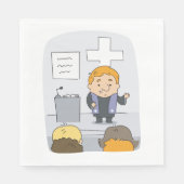 会衆に説教する牧師 スタンダードランチョンナプキン (正面)