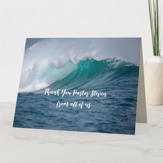 会衆カードからの牧師の感謝 カード (正面)