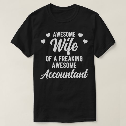 会計おもしろい向け夫フレーズ贈呈 Tシャツ (デザイン正面)