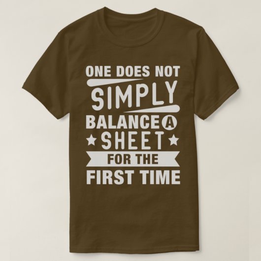 会計おもしろい簿記会計士AUD Tシャツ (デザイン正面)