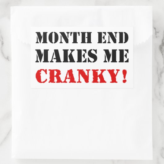 会計および財務月最終承認スタンプ 長方形シール (バッグ)