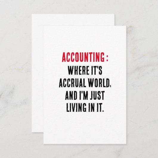 会計が発生世界で私は単なる サンキューカード (正面/裏面)