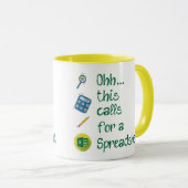 会計これはスプレッドシートコーヒーを呼び出す マグカップ (正面右)