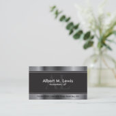 会計のアポイントメントカードの銀のモノグラム 予約カード (スタンド正面)