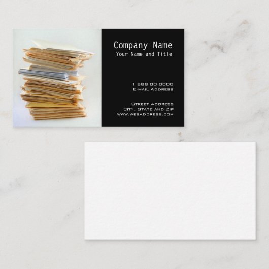 会計のサービス業カード 名刺 (正面/裏面)