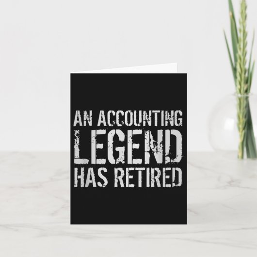会計の伝説は退職した退職引用文 カード (正面)