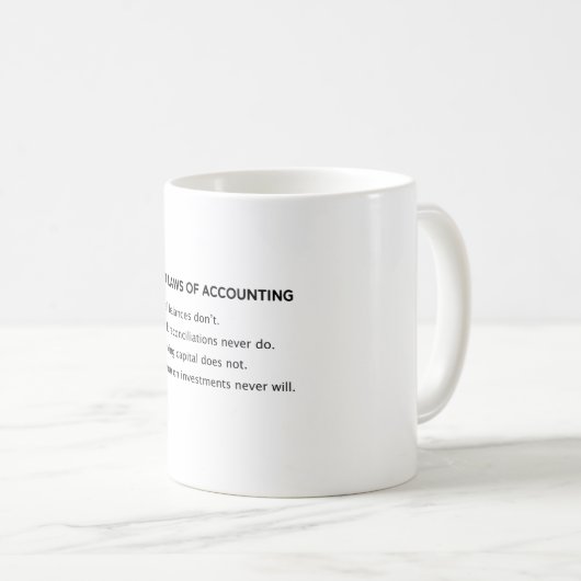 会計の冗談のおもしろいなCPAの会計士4の法律 コーヒーマグカップ (正面右)