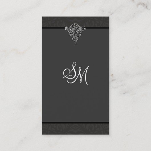 会計の名刺-ビクトリアンなモノグラム 名刺 (正面)