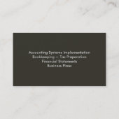 会計の名刺-モノグラム 名刺 (裏面)