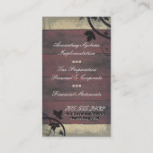 会計の名刺-ヴィンテージの納屋板 名刺 (裏面)