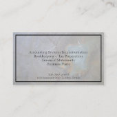 会計の名刺-上品なモノグラムの質 名刺 (裏面)