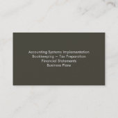 会計の名刺- 名刺 (裏面)