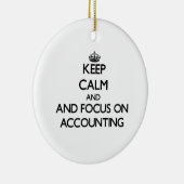 会計の平静そして焦点を保って下さい セラミックオーナメント (右)