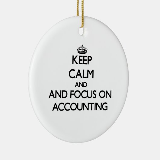 会計の平静そして焦点を保って下さい セラミックオーナメント (右)