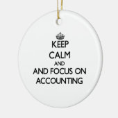 会計の平静そして焦点を保って下さい セラミックオーナメント (左)