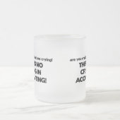 会計の泣き叫び無し フロストグラスマグカップ (中央)