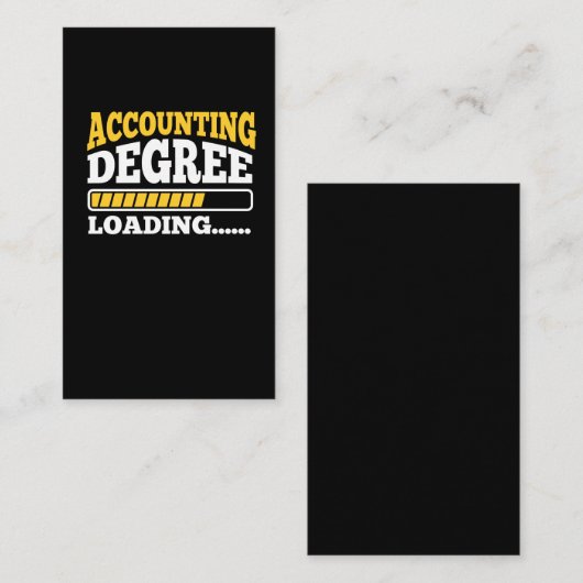 会計の程度のローディングの卒業生の会計士 名刺 (正面/裏面)