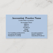 会計の練習の名刺 名刺 (裏面)