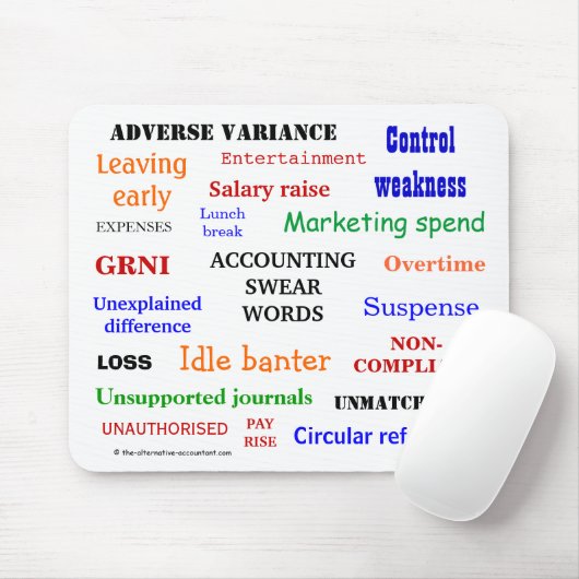 会計の言葉迷惑な会計士のおもしろい誓い マウスパッド (マウス)