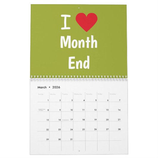 会計は私の人生 |ユーモア |会計事務所 カレンダー (3月 2026)