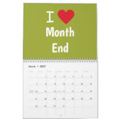 会計は私の人生 |ユーモア |会計事務所 カレンダー (3月 2027)