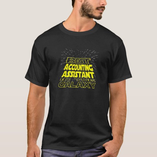 会計アシスタントクール銀河系ジョブ Tシャツ (正面)