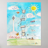 会計アートバランス図書会計士ポスター ポスター (正面)