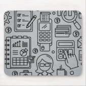 会計イラスト マウスパッド (正面)
