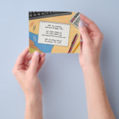 会計オフィスのワークデスク チラシ (手)