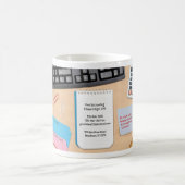 会計オフィスデスクの背景のマグカップ コーヒーマグカップ (中央)