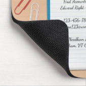 会計オフィスデスクの背景マウスパッド マウスパッド (コーナー)