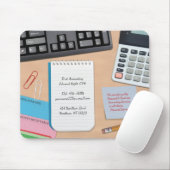 会計オフィスデスクの背景マウスパッド マウスパッド (マウス)