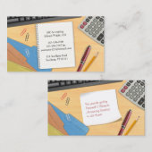 会計オフィスワークデスク名刺 名刺 (正面/裏面)