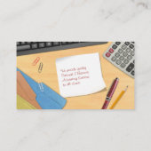 会計オフィスワークデスク名刺 名刺 (裏面)