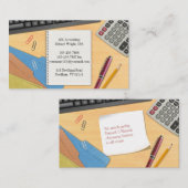 会計オフィスワークデスク名刺 名刺 (正面/裏面)