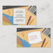 会計オフィスワークデスク名刺 名刺 (正面/裏面)