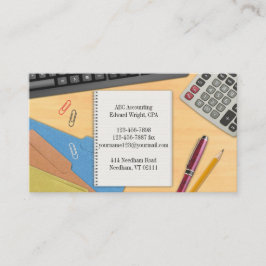 会計オフィスワークデスク名刺 名刺
