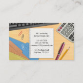 会計オフィスワークデスク名刺 名刺 (正面)