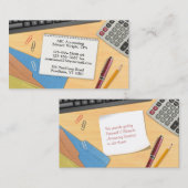 会計オフィスワークデスク名刺 名刺 (正面/裏面)