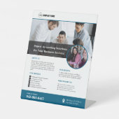 会計サービスカスタムのペデスタル標識 台座サイン (正面)