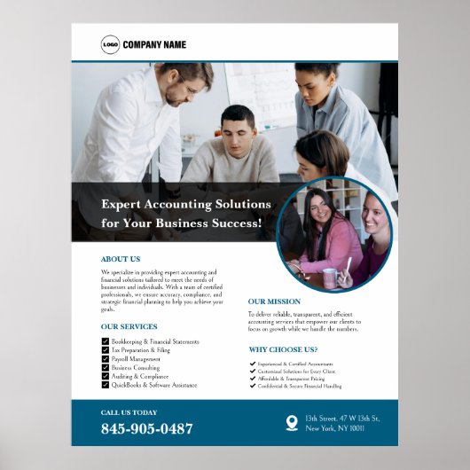 会計サービスカスタムポスター ポスター (正面)