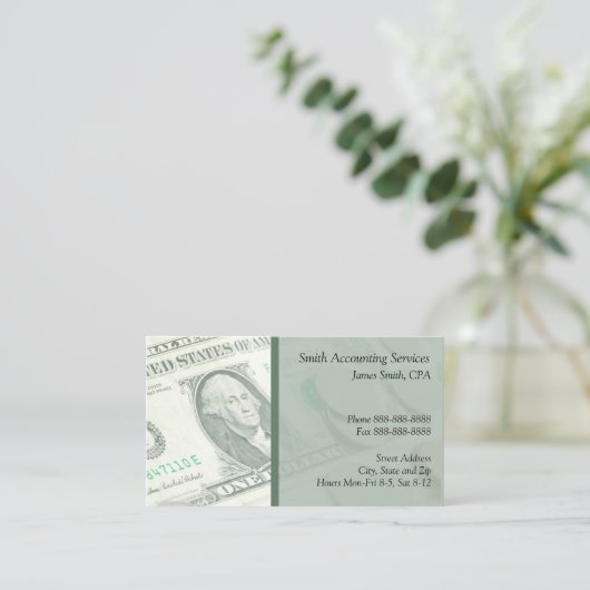 会計サービス名刺 名刺 (スタンド正面)