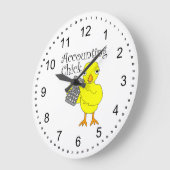 会計シック文字 ラージ壁時計 (傾斜)