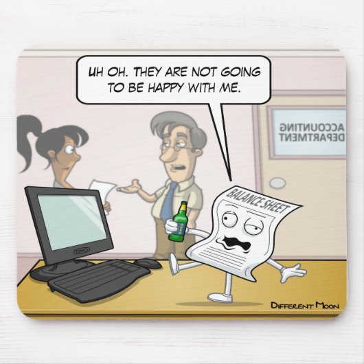 会計バ飲ランスシートPunnyマウスパッド マウスパッド (正面)