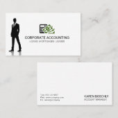 会計ビジネスアイコン 名刺 (正面/裏面)