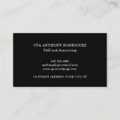 会計モダンプロフェッショナル名刺 名刺 (裏面)