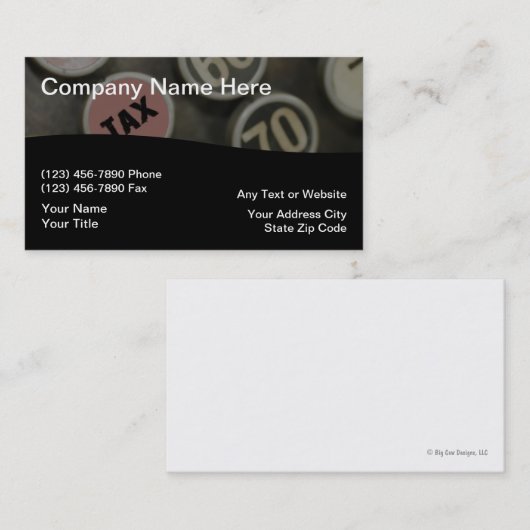 会計モダン士名ユニーク刺 名刺 (正面/裏面)