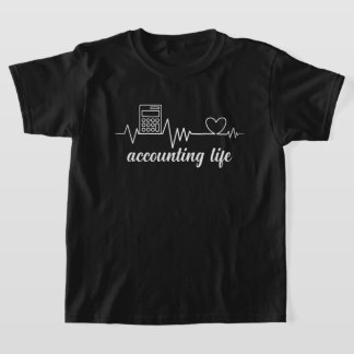 会計ライフ – True Accountanのハートビート Tシャツ