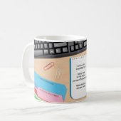 会計事務所の机の背景マグカップ コーヒーマグカップ (正面左)